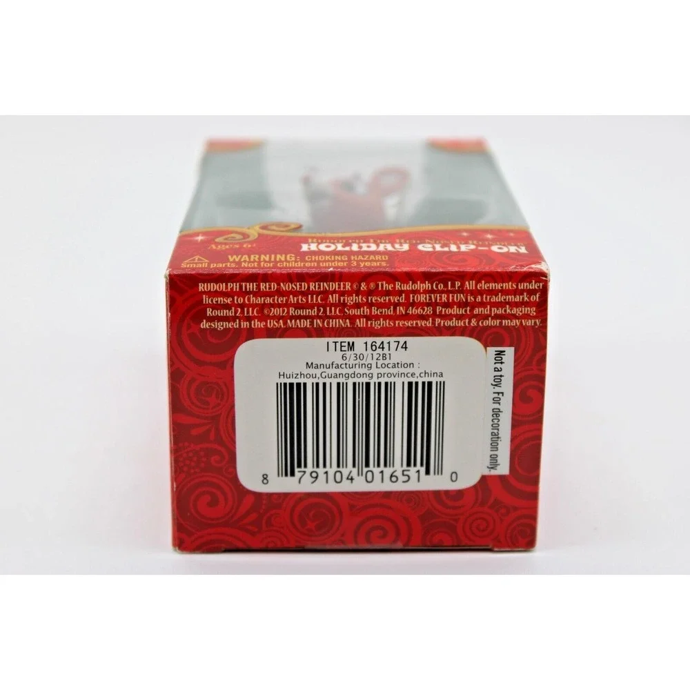 2012 Rudolph‎ the Red Nosed Reindeer Holiday Clip On Christmas Mini Figure NEW